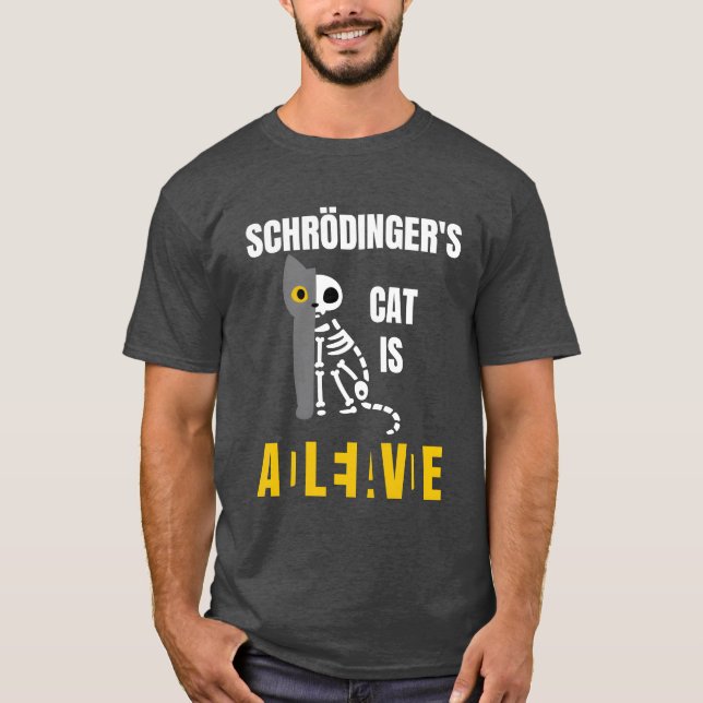 T-shirt La chatte de Schrödinger est drôle (Devant)