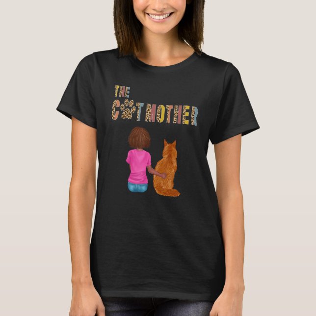 T-shirt La chatte mère Maine Coon Catmother     Mère Chat  (Devant)