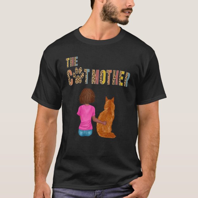 T-shirt La chatte mère Maine Coon     Mère Chatte Maman (Devant)