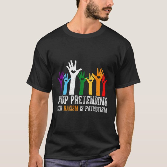 T-shirt La Chemise Anti-Trump Arrêtez De Prétendre Que Vot (Devant)