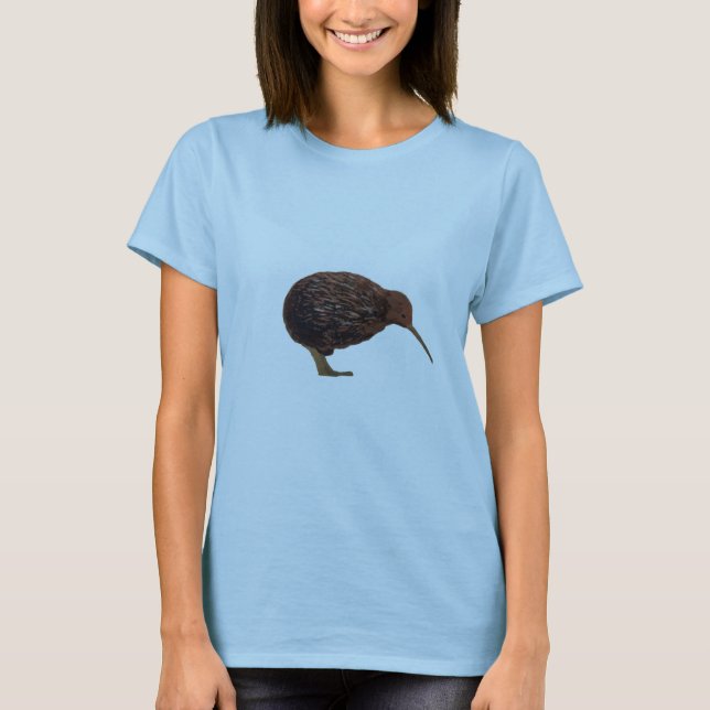 T-shirt La chemise Brown des femmes de kiwi de classique (Devant)