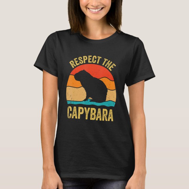 T-shirt La Chemise Capybaras Respecte Le Rodent Capybara C (Devant)