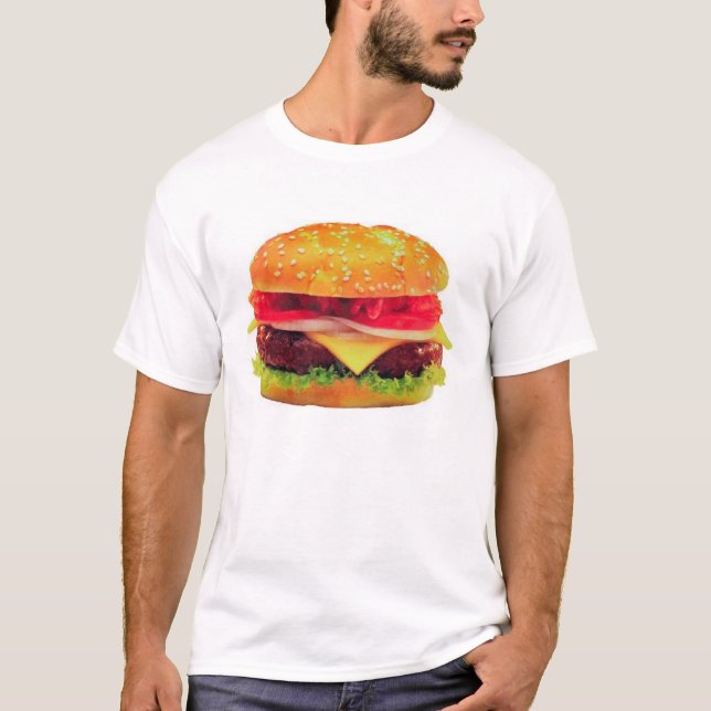 T-shirt La chemise de cheeseburger (Devant)