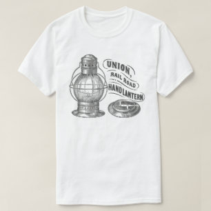 T-shirt La chemise de chemin de fer de lanterne de main