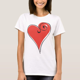 T-shirt La chemise de coupe-circuit des femmes rouges de