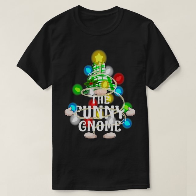T-shirt La chemise de la famille de Noël Gnome amusante (Design devant)