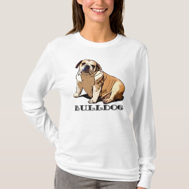 T-shirt La chemise de la femme anglaise de bouledogue (Devant)