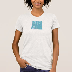T-shirt La chemise de lait de carré des femmes renversées
