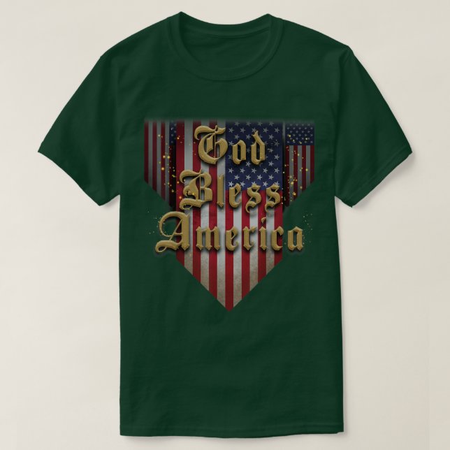 T-shirt La Chemise de l'Amérique bénie par Dieu (Design devant)