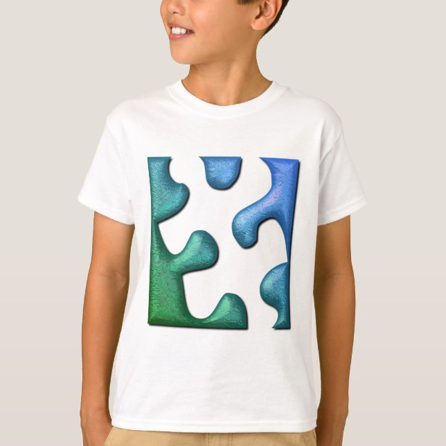 T-shirt La chemise de l'enfant de conception de puzzle (Devant)