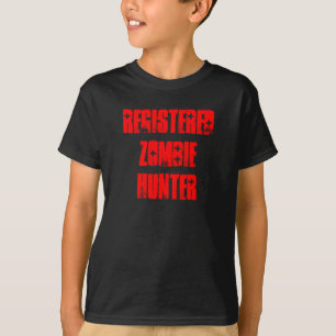 T-shirt La chemise de l'enfant "Hunter Zombie Enregistré"