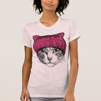 T-shirt La chemise de minou des femmes roses de Pussyhat