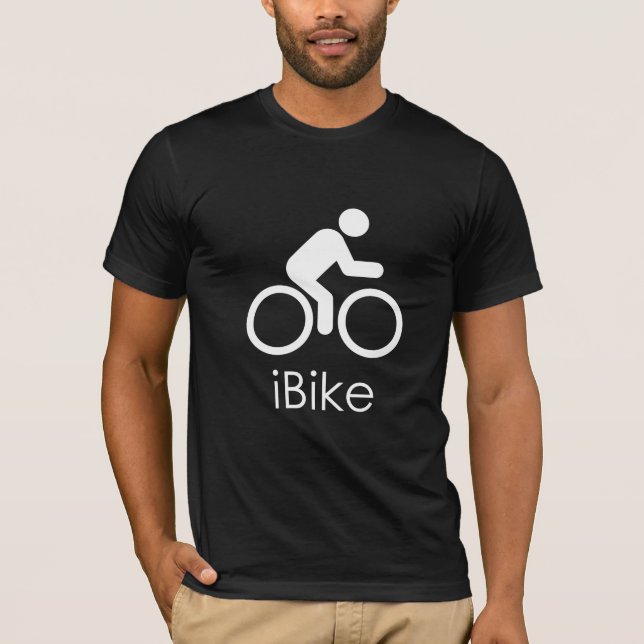 T-shirt la chemise de recyclage des hommes de "iBike" (Devant)