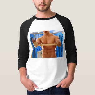 T-shirt La chemise de SlipperyJoe homme musclé torse abs p
