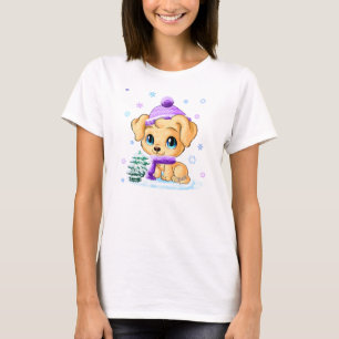T-shirt La chemise des belles d'hiver femmes tirées par l