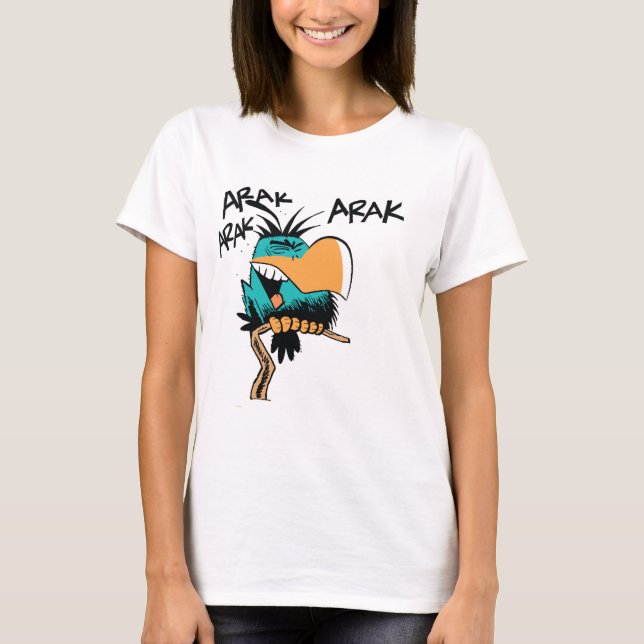 T-shirt La chemise des femmes de bande dessinée d'oiseau (Devant)