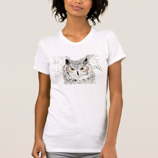 T-shirt La chemise des femmes de hibou à cornes