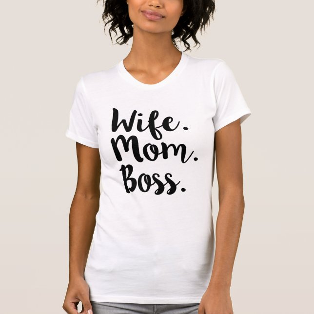 T-shirt La chemise des femmes drôles de patron de maman (Devant)