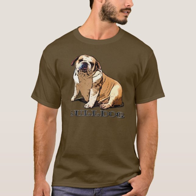 T-shirt La chemise des hommes anglais de bouledogue (Devant)