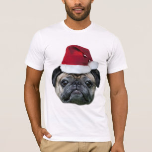 T-shirt La chemise des hommes de chien de carlin de Noël