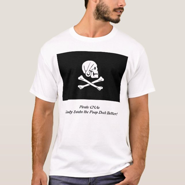 T-shirt La chemise des hommes de CNAs de pirate (Devant)