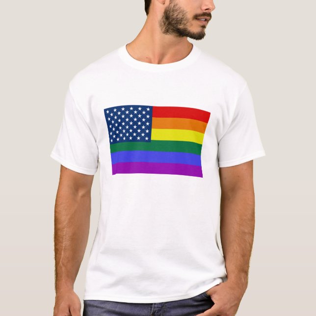 T-shirt La chemise des hommes de drapeau des Etats-Unis (Devant)