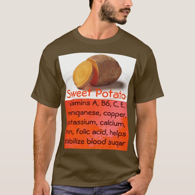 T-shirt la chemise des hommes de patate douce (Devant)