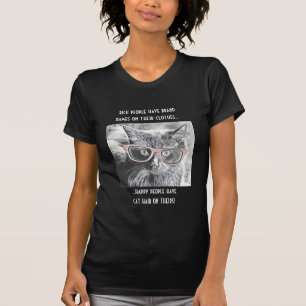 T-shirt La chemise drôle de chat, les personnes heureuses