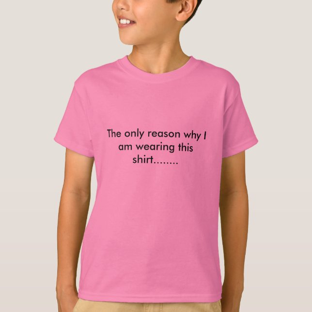 T-shirt La chemise du garçon rose (Devant)