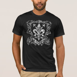 T-shirt La chemise foncée des hommes Fleur-De-lis