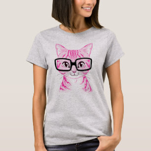 T-shirt La chemise grise de chat des femmes ringardes