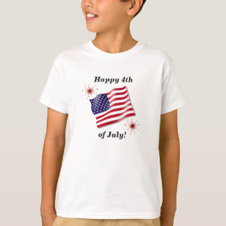 T-shirt La chemise heureuse de l'enfant 4 juillet