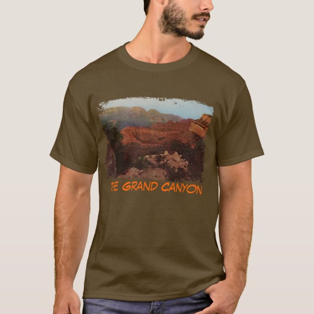 T-shirt La Chemise Homme Peinte du Grand Canyon (Devant)