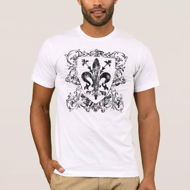 T-shirt La chemise légère des hommes Fleur-De-lis (Devant)