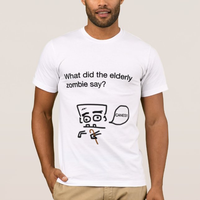 T-shirt La chemise pluse âgé de zombi (Devant)