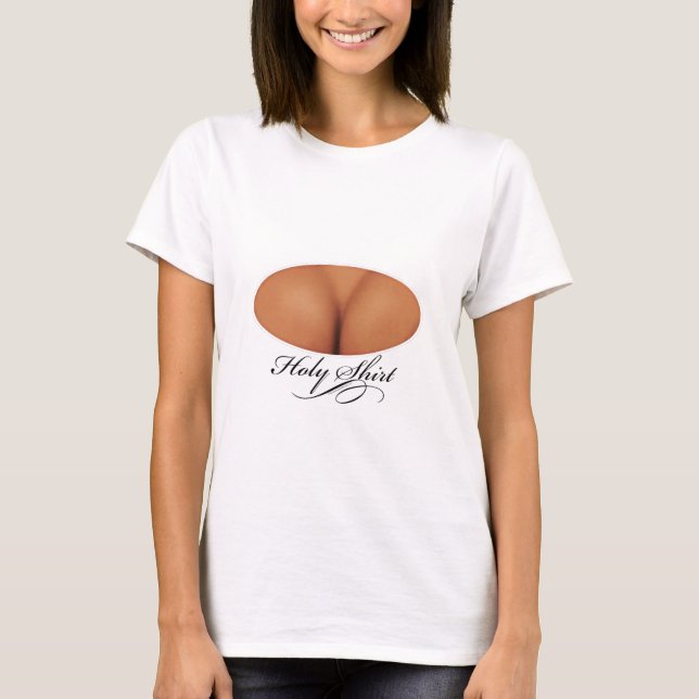 T-shirt La chemise sainte (chemise drôle de clevage) a (Devant)