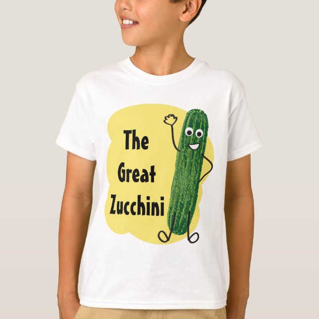 T-shirt La chemise végétarienne de grande courgette (Devant)
