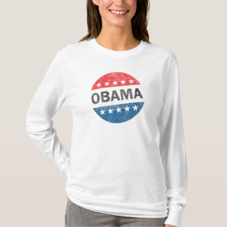 T-shirt La chemise vintage des femmes de bouton d'Obama