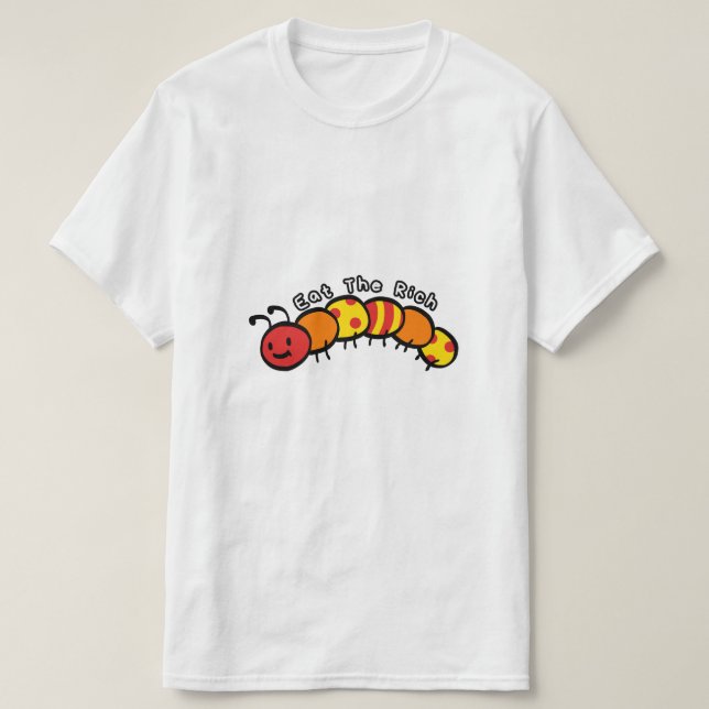 T-shirt la chenille affamée Célébrez la croissance (Design devant)