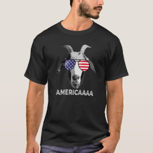 T-shirt La Chèvre Patriotique 4 juillet Usa Est La Chèvre
