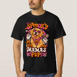 T-shirt La chienne de Maman Spooky Golden Retriever Hallow