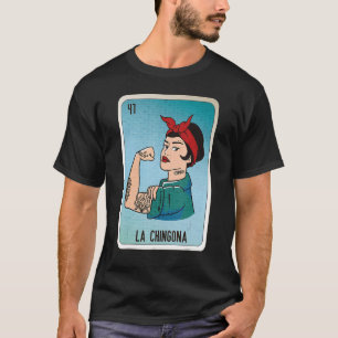 T-shirt La Chingona Mexicaine Lotterie Cartes de Bingo
