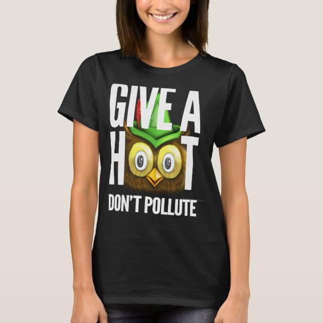 T-shirt La Chouette Woodsy donne un coup de pied ne pollue (Devant)