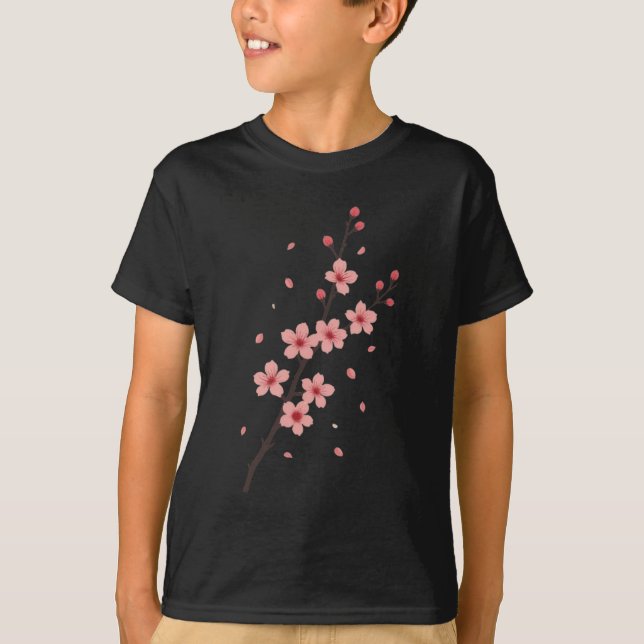 T-shirt La chute des fleurs de Sakura (Devant)