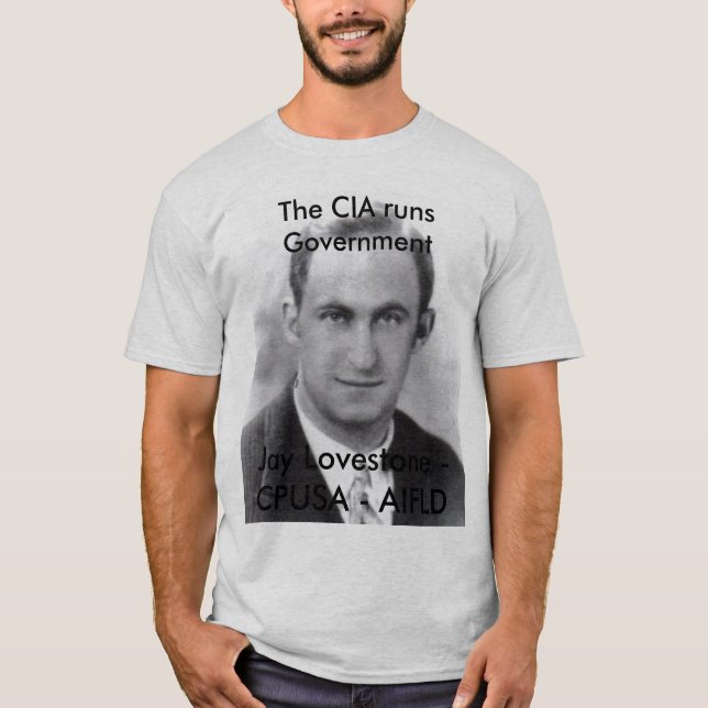 T-shirt La CIA court le gouvernement - geai Lovestone (Devant)