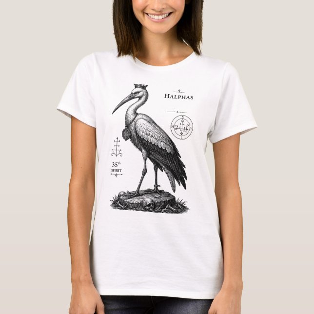 T-shirt La cigogne vigilante d'Halphas (Devant)