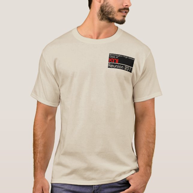 T-shirt La classe naturelle des hommes de 1971 chemises à (Devant)