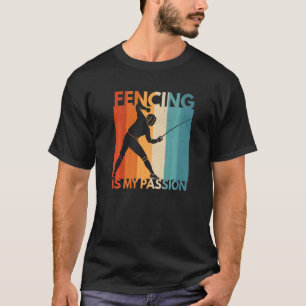 T-shirt La clôture rétro est ma Passion Vintage Fencer