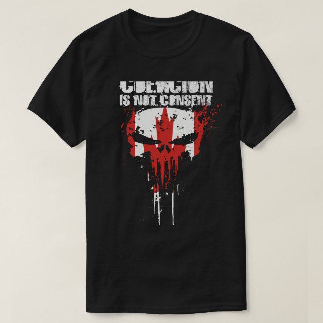 T-shirt La Coercition N'Est Pas Consentée (2) (Design devant)