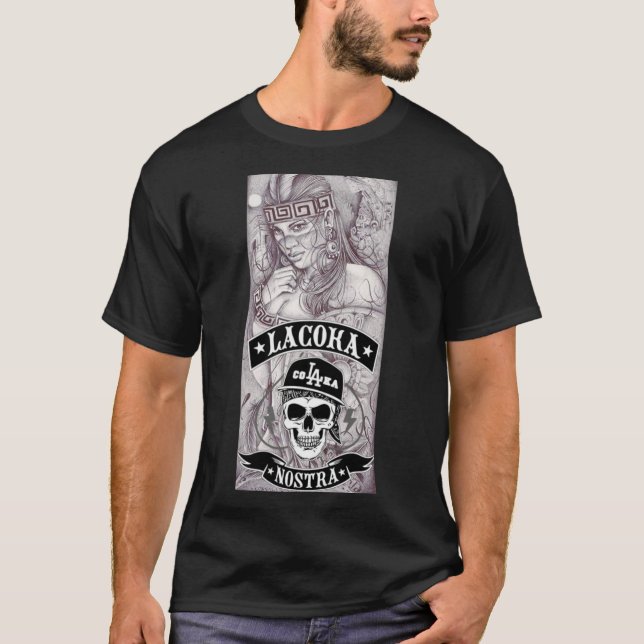T-shirt La Coka Nostra Aztec Design    (Devant)